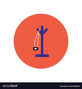 Stylish icon in circle floor Coat hanger vector image