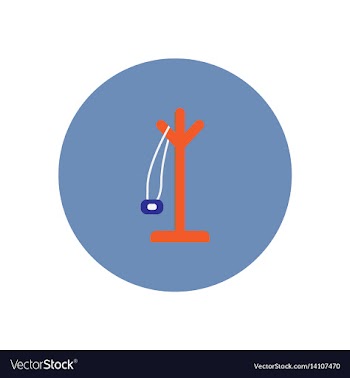 Stylish icon in circle floor coat hanger vector image