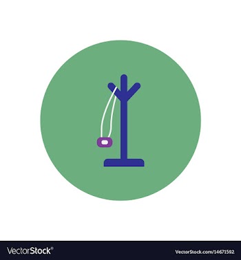Stylish icon in circle floor coat hanger vector image