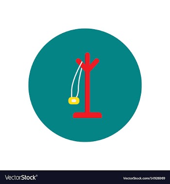 Stylish icon in circle floor coat hanger vector image