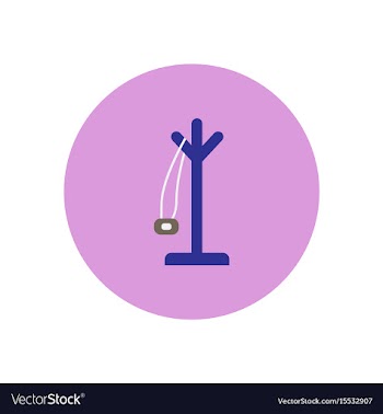 Stylish icon in circle floor coat hanger vector image