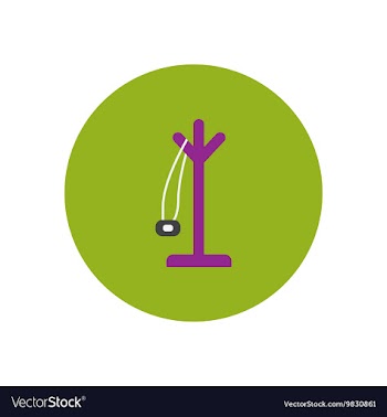 Stylish icon in circle floor Coat hanger vector image