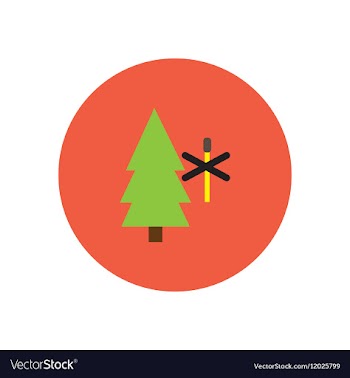 Stylish icon in circle forest fire ban vector image