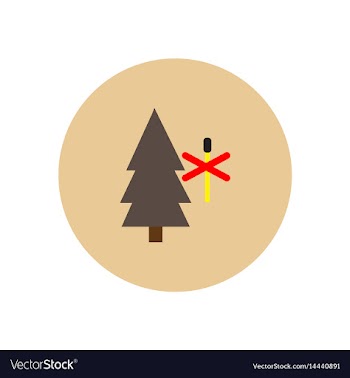 Stylish icon in circle forest fire ban vector image