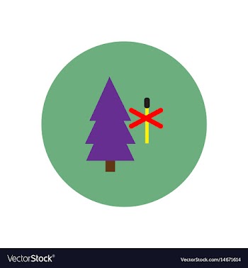 Stylish icon in circle forest fire ban vector image
