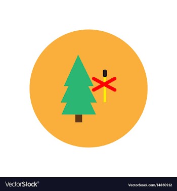 Stylish icon in circle forest fire ban vector image