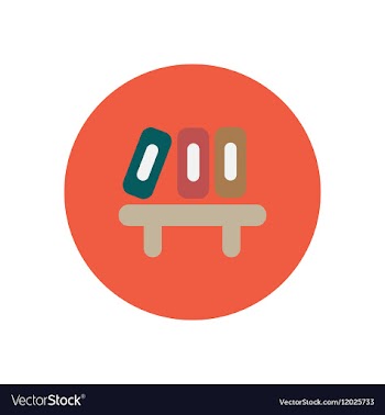 Stylish icon in circle office folders on shelf vector image
