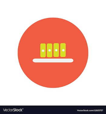 Stylish icon in circle office folders on shelf vector image