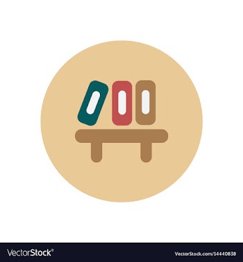 Stylish icon in circle office folders on shelf vector image
