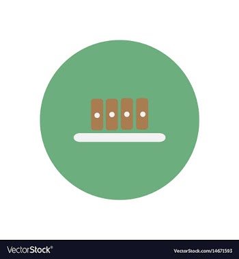 Stylish icon in circle office folders on shelf vector image