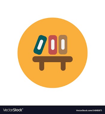 Stylish icon in circle office folders on shelf vector image