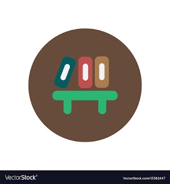 Stylish icon in circle office folders on shelf vector image