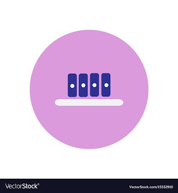 Stylish icon in circle office folders on shelf vector image