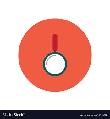 Stylish icon in circle Travel magnifying glass vector image