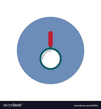 Stylish icon in circle travel magnifying glass vector image