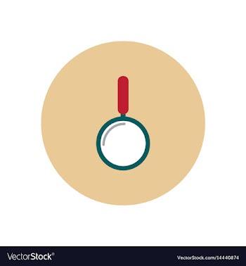 Stylish icon in circle travel magnifying glass vector image