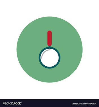 Stylish icon in circle travel magnifying glass vector image