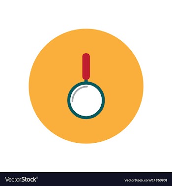 Stylish icon in circle travel magnifying glass vector image