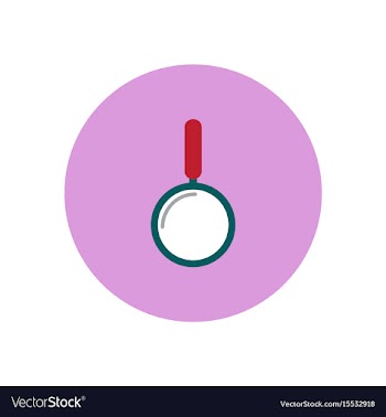 Stylish icon in circle travel magnifying glass vector image