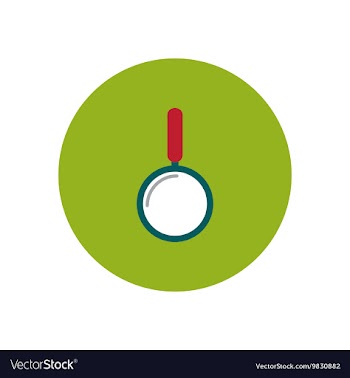 Stylish icon in circle Travel magnifying glass vector image