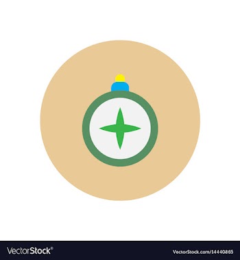 Stylish icon in circle vintage tourist compass vector image