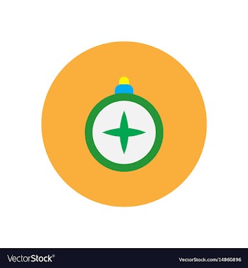 Stylish icon in circle vintage tourist compass vector image