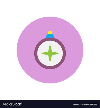Stylish icon in circle vintage tourist compass vector image