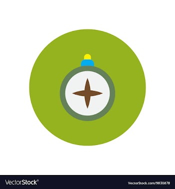 Stylish icon in circle vintage tourist compass vector image