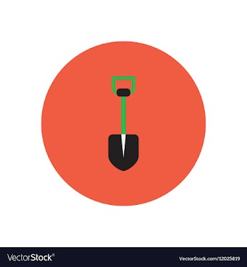 Stylish icon in color circle agriculture shovel vector image