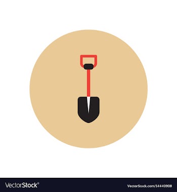 Stylish icon in color circle agriculture shovel vector image