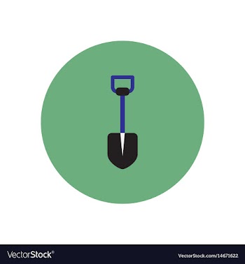 Stylish icon in color circle agriculture shovel vector image