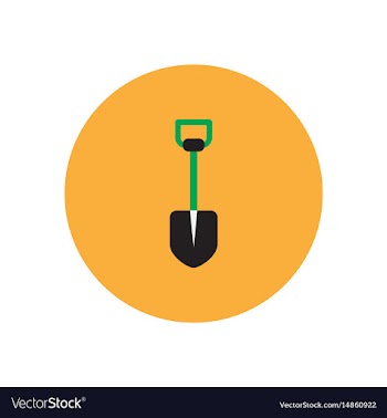 Stylish icon in color circle agriculture shovel vector image