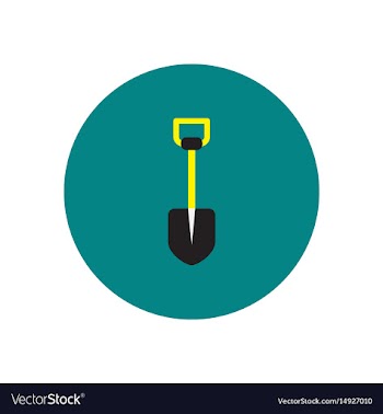 Stylish icon in color circle agriculture shovel vector image