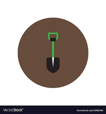 Stylish icon in color circle agriculture shovel vector image