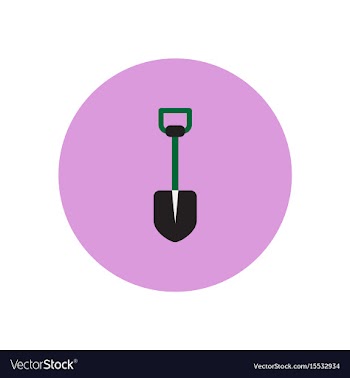Stylish icon in color circle agriculture shovel vector image