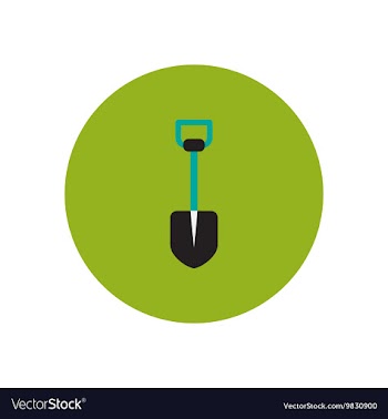 Stylish icon in color circle agriculture shovel vector image