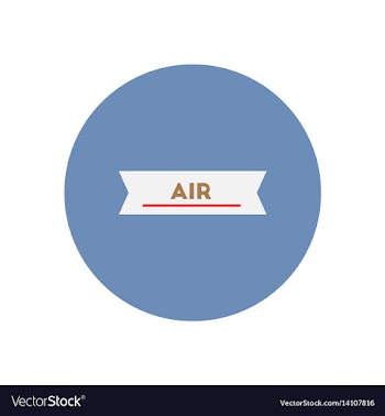 Stylish icon in color circle air element vector image