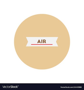 Stylish icon in color circle air element vector image