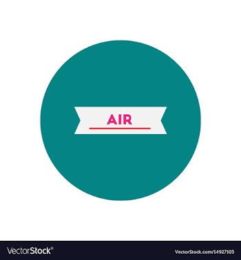 Stylish icon in color circle air element vector image