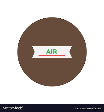 Stylish icon in color circle air element vector image