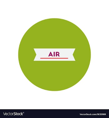 Stylish icon in color circle air element vector image