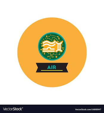 Stylish icon in color circle air sign zodiac vector image