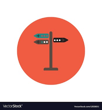 Stylish icon in color circle airport signage vector image