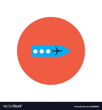 Stylish icon in color circle airport signage vector image