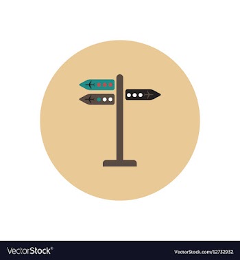 Stylish icon in color circle airport signage vector image