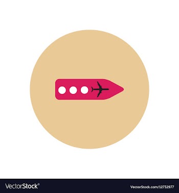 Stylish icon in color circle airport signage vector image