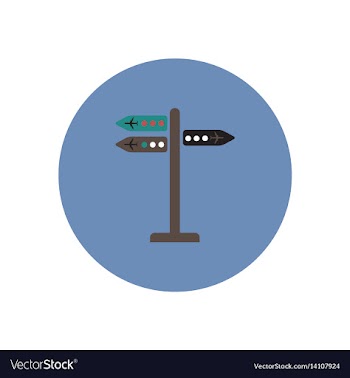 Stylish icon in color circle airport signage vector image