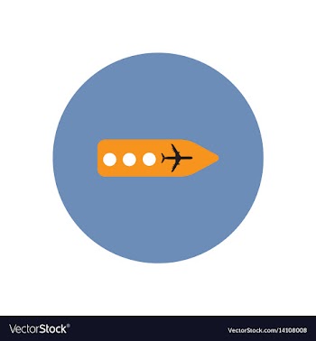 Stylish icon in color circle airport signage vector image