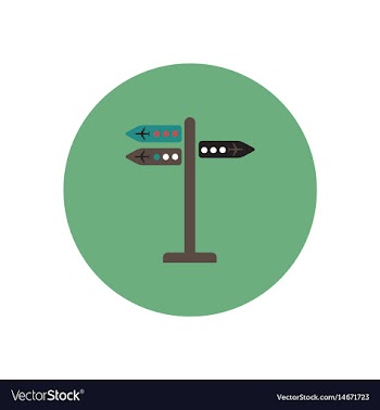 Stylish icon in color circle airport signage vector image