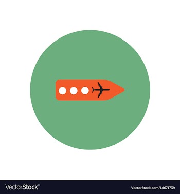 Stylish icon in color circle airport signage vector image